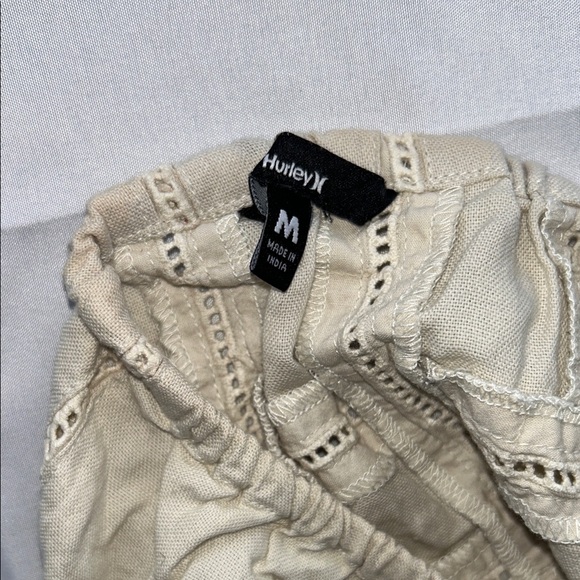 Hurley Beige Fringed Women's Mini Dress Boho Coastal Cowboy 100% Cotton - Picture 10 of 12